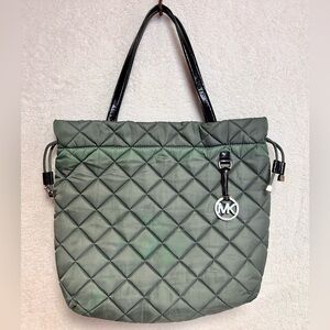 Michael Kors Quilted Olive Tote Bag